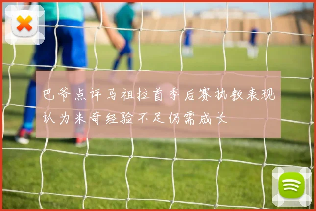 巴爷点评马祖拉首季后赛执教表现认为米奇经验不足仍需成长