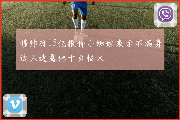 穆帅对15亿报价小蜘蛛表示不满身边人透露他十分恼火
